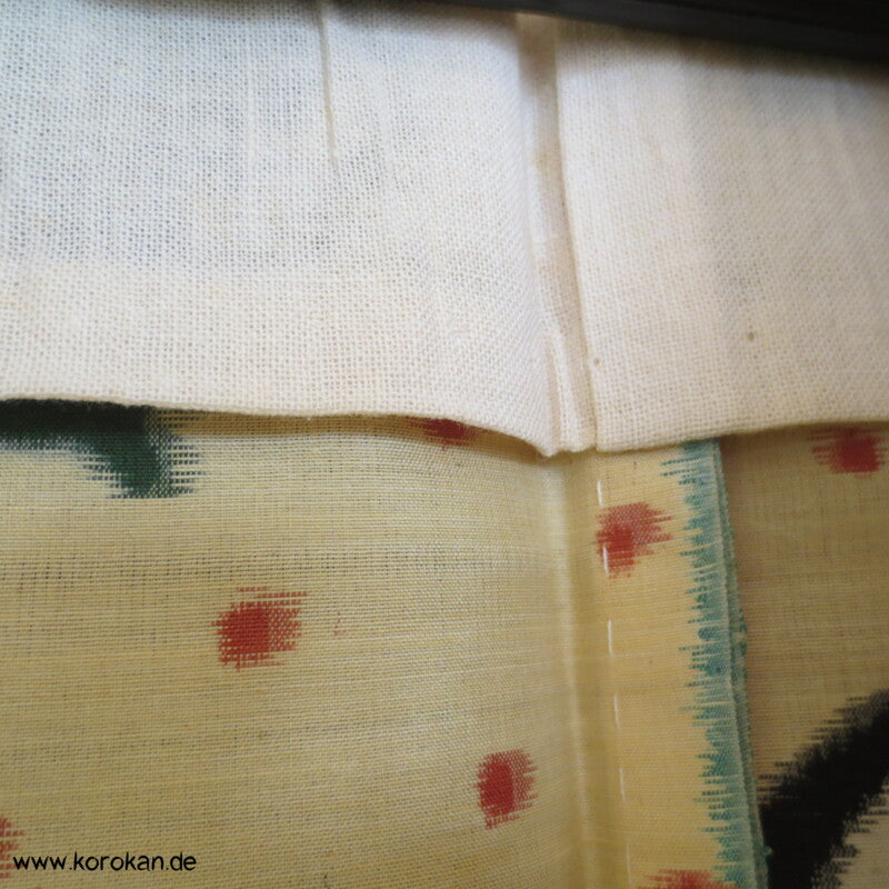Japan Art Deco abstrakte Blüten Hitoe Meisen Komon Kimono, antik unbenutzt