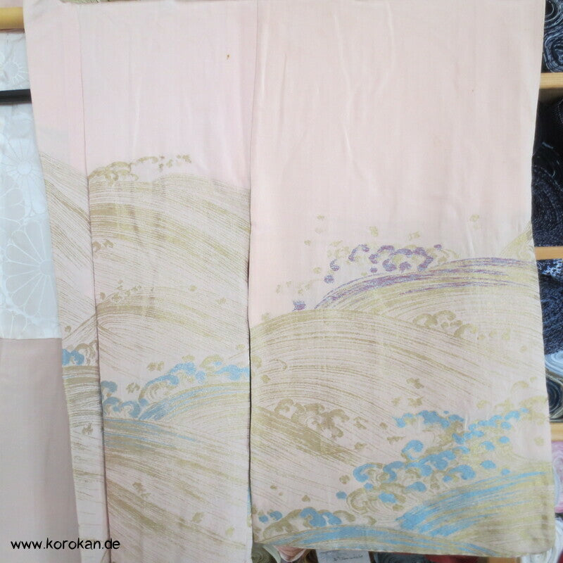 Urushi Tsunami in sakura rosa Haori Kimono Jacke