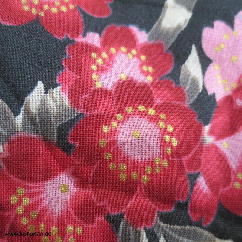 kurzer breiter Ume und Kraniche Yukata