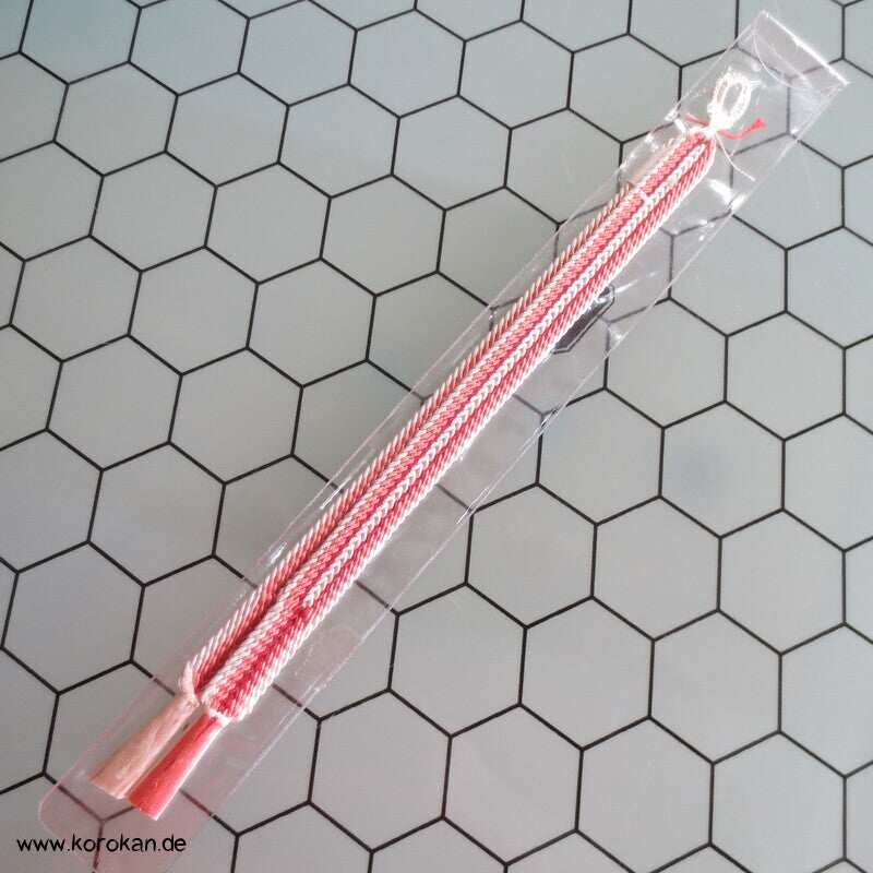 Haori Himo - Seide, rosa Streifen