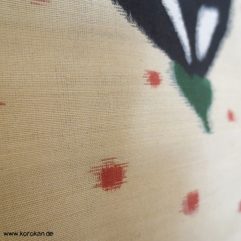 Japan Art Deco abstrakte Blüten Hitoe Meisen Komon Kimono, antik unbenutzt