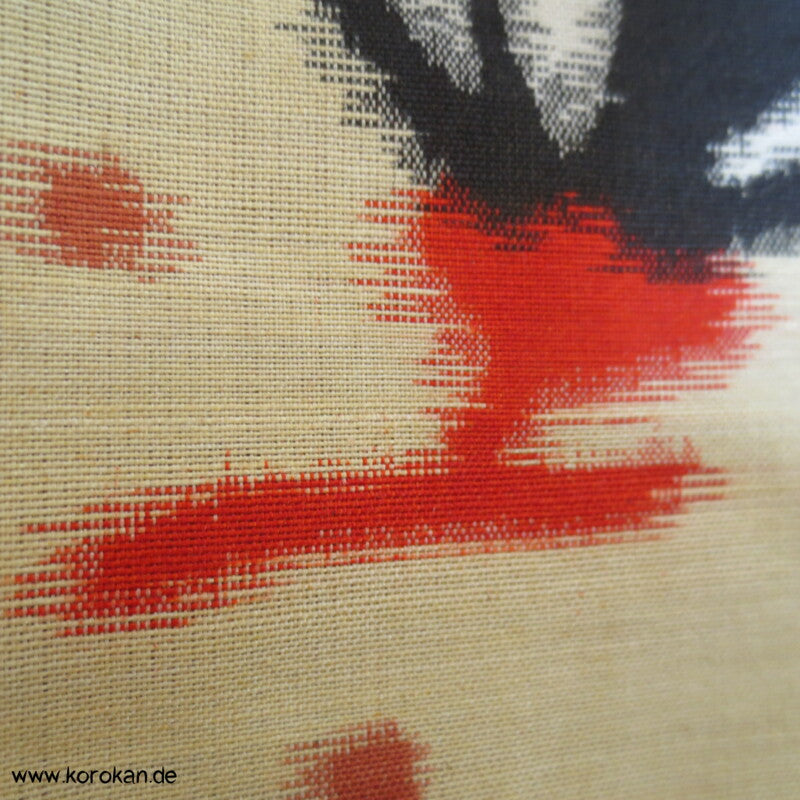Japan Art Deco abstrakte Blüten Hitoe Meisen Komon Kimono, antik unbenutzt