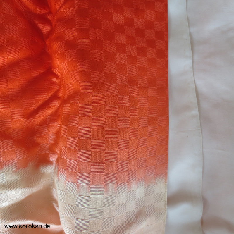 goldene Päonien Stickerei Kakeshita / Furisode Seidendamast Kimono