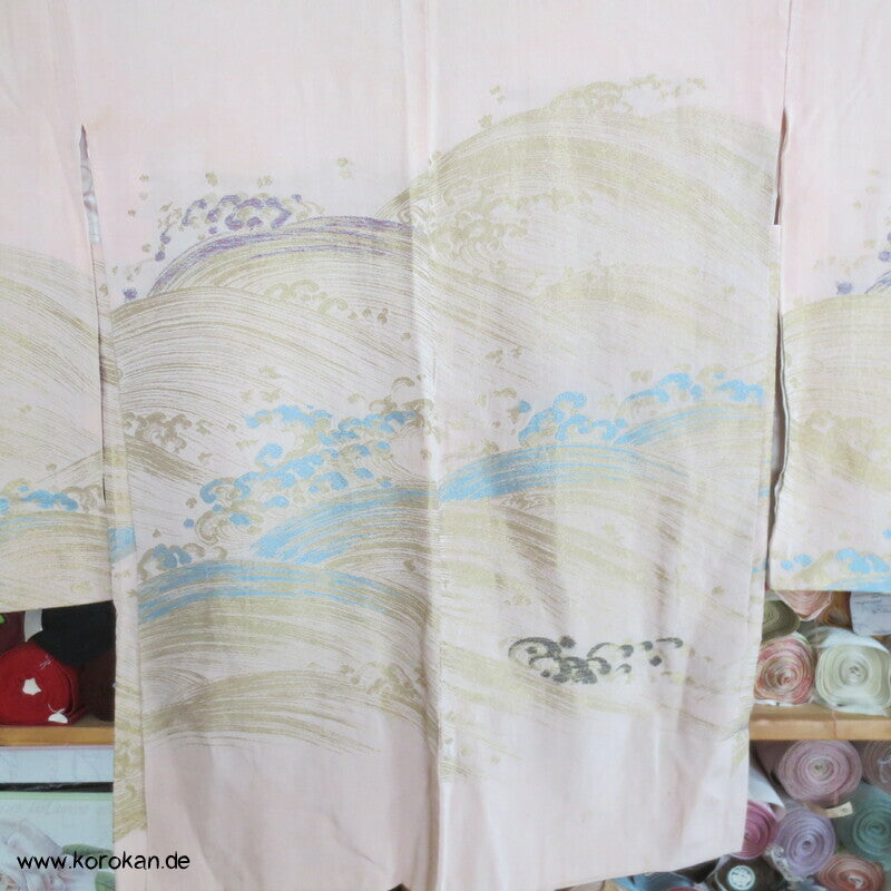 Urushi Tsunami in sakura rosa Haori Kimono Jacke