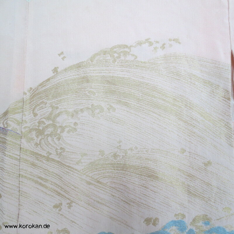 Urushi Tsunami in sakura rosa Haori Kimono Jacke