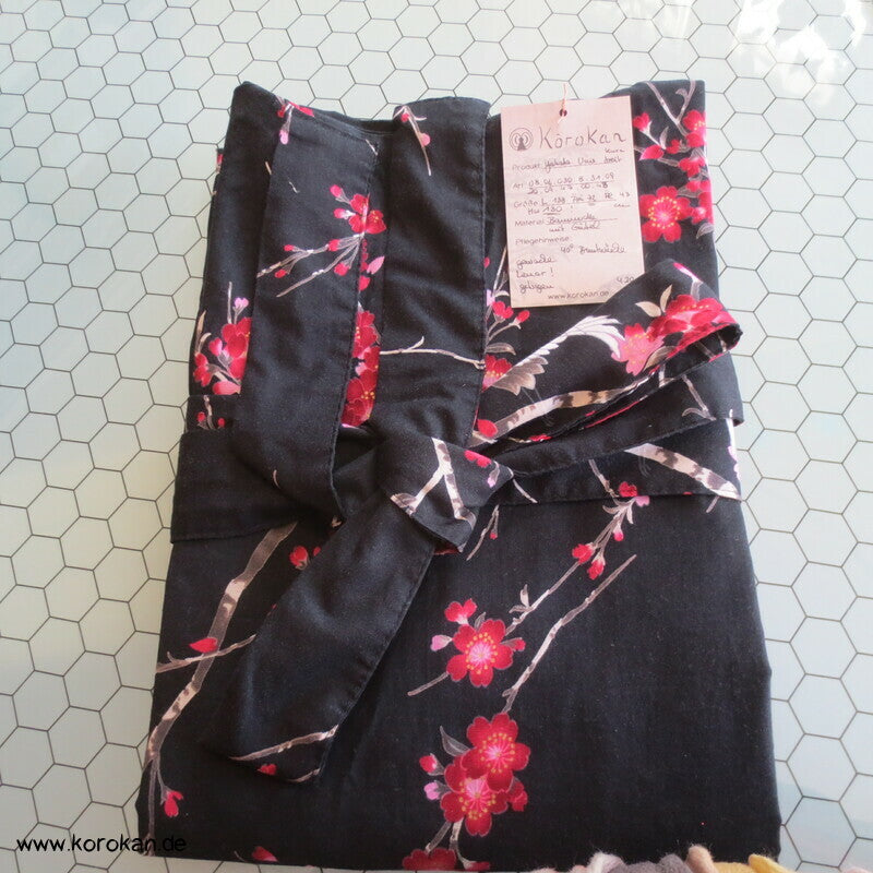 kurzer breiter Ume und Kraniche Yukata