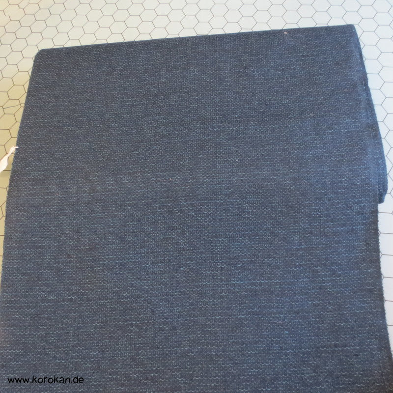 blaumelierter Männer Kimono + Haori Ensemble Wolle/Seide