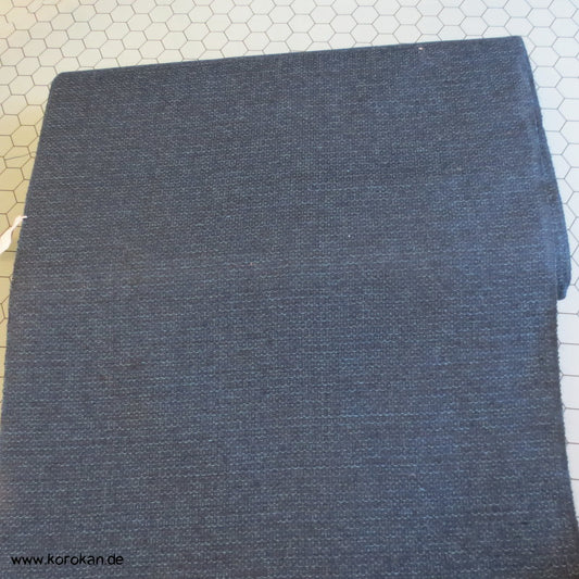 blaumelierter Männer Kimono + Haori Ensemble Wolle/Seide