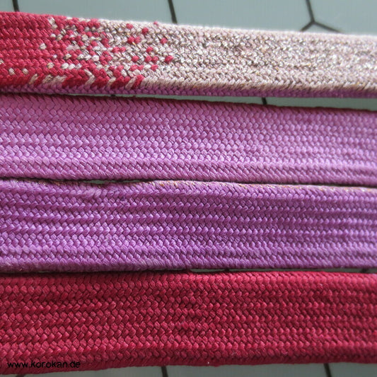 lila silber rot Obijime, Seide / Lurex
