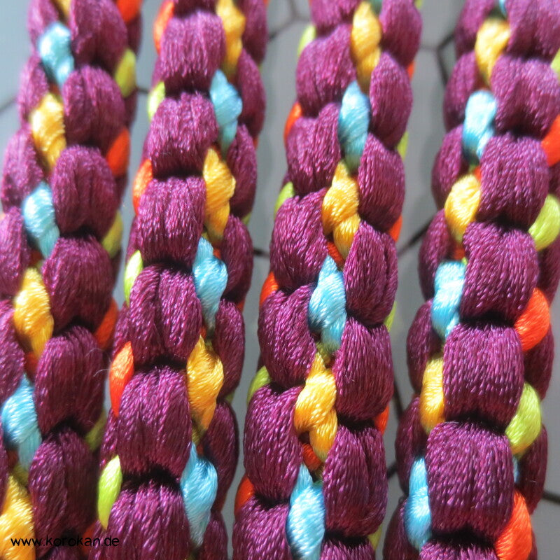 Kordel Obijime, bunt in aubergine, neu