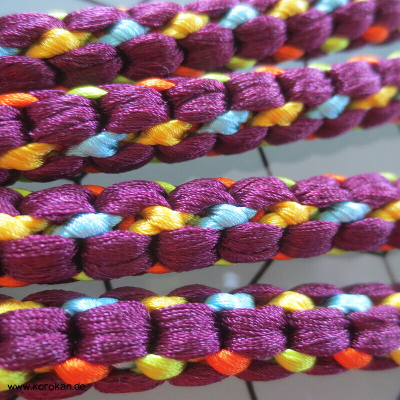 Kordel Obijime, bunt in aubergine, neu