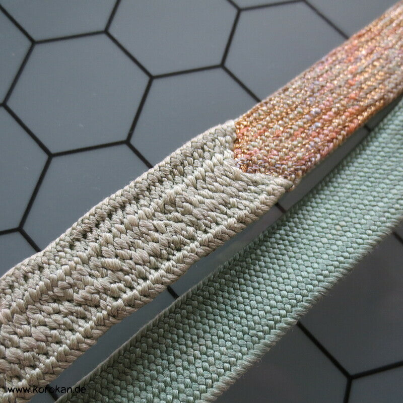 wilde zartbunte Flechtung Obijime, Seide / Lurex