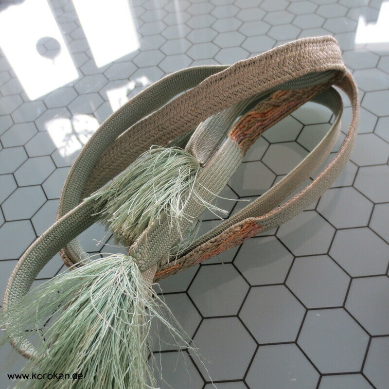 wilde zartbunte Flechtung Obijime, Seide / Lurex