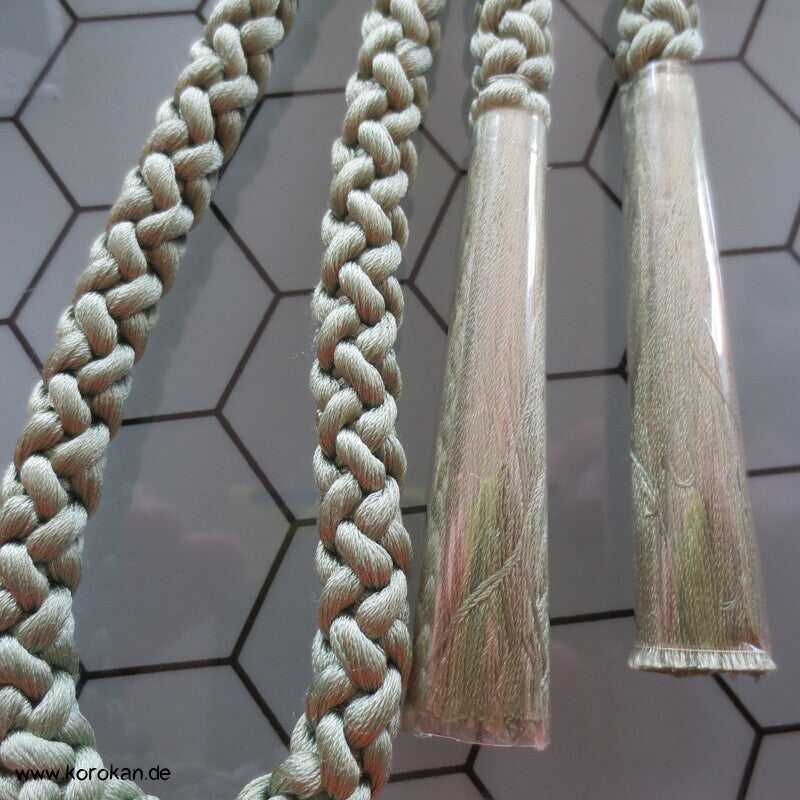 Kordel Obijime, jade mit diagoneln flieder Einflechtungen