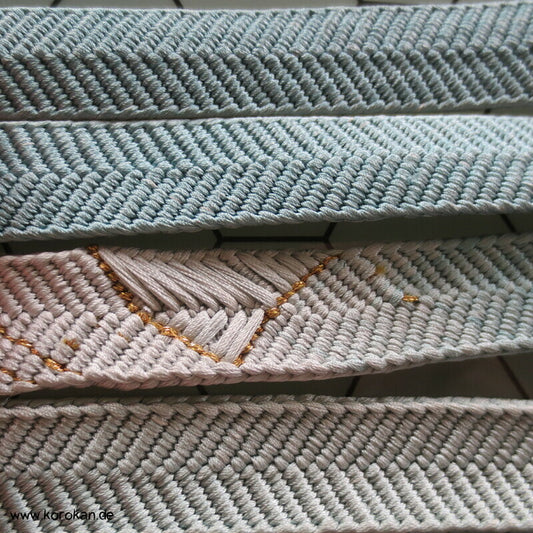blassgraublau Verlauf Obijime, Seide / Lurex