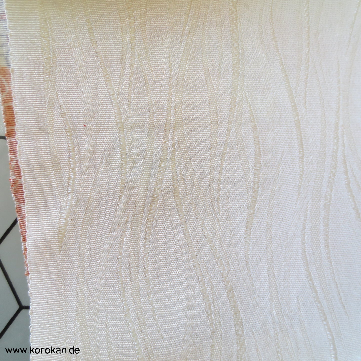 mille fleur Seidendamast Kimono Stoffrolle