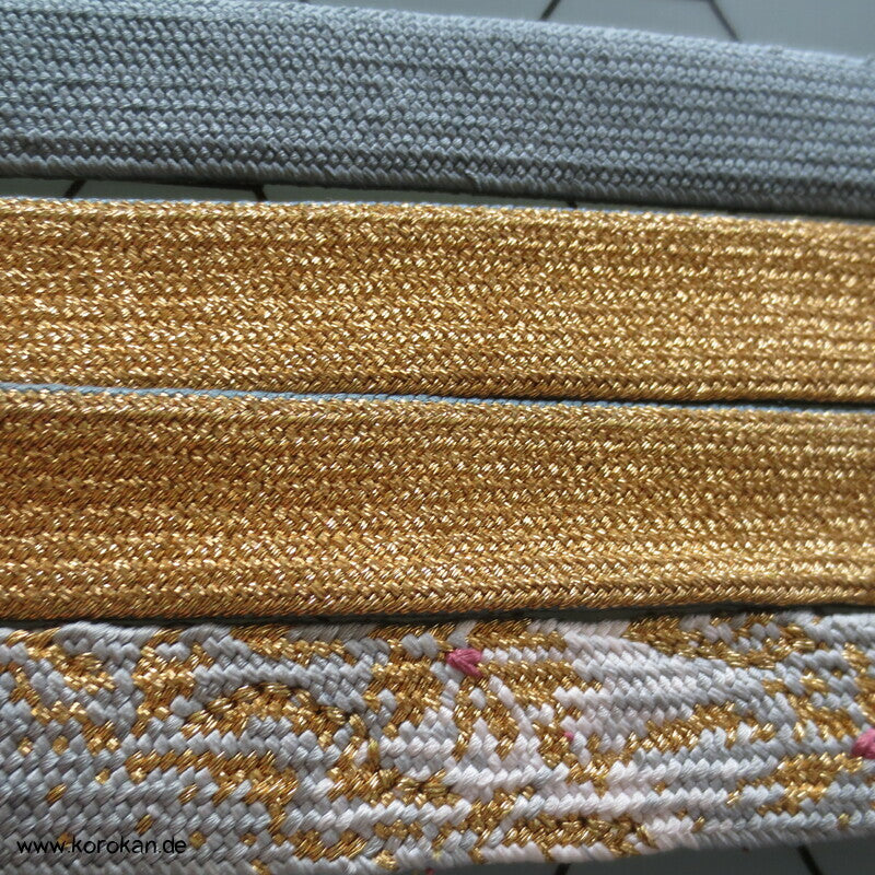 sakura blaugrau gold Obijime, Seide / Lurex