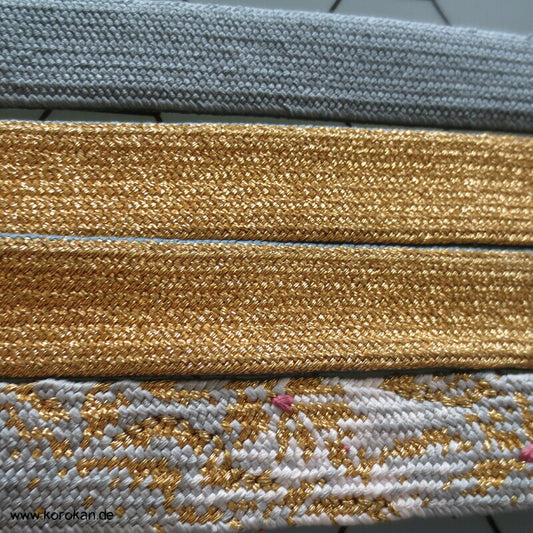 sakura blaugrau gold Obijime, Seide / Lurex