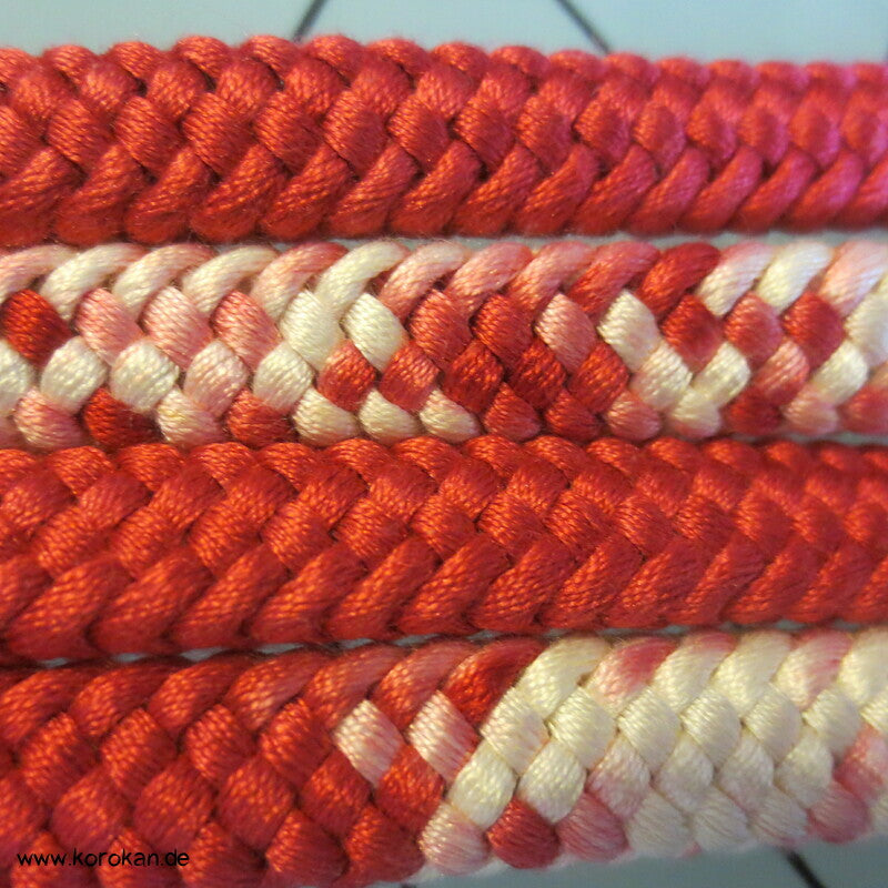 pink - weiß Verlaufsfarben Obijime, Seide, Koi