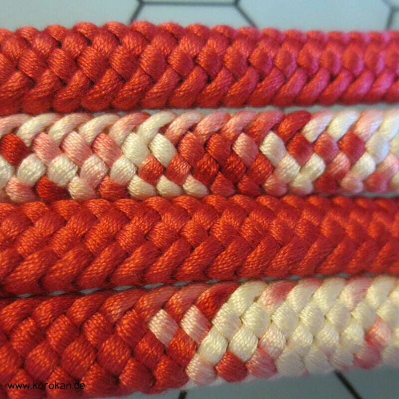 pink - weiß Verlaufsfarben Obijime, Seide, Koi