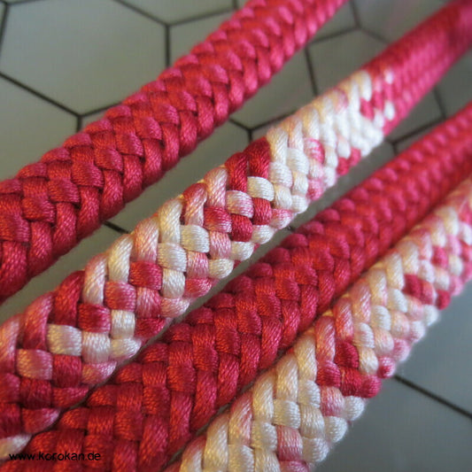 pink - weiß Verlaufsfarben Obijime, Seide, Koi