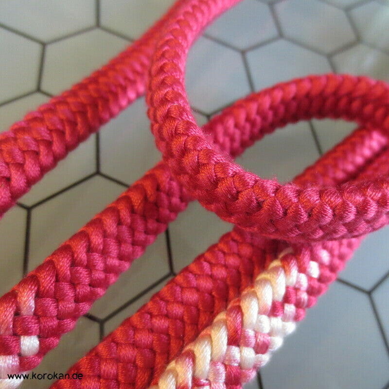 pink - weiß Verlaufsfarben Obijime, Seide, Koi
