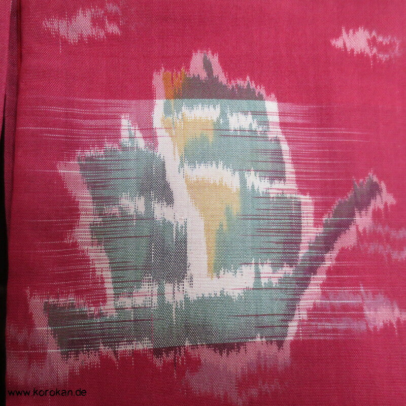 Segelschiffe Meisen Seiden Japan Art Deco moderner Kimono