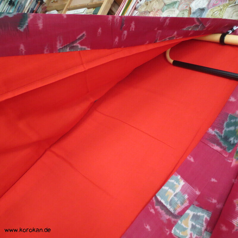Segelschiffe Meisen Seiden Japan Art Deco moderner Kimono