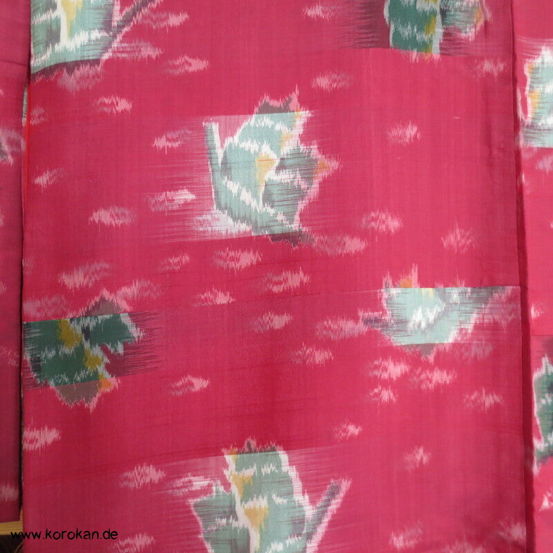 Segelschiffe Meisen Seiden Japan Art Deco moderner Kimono