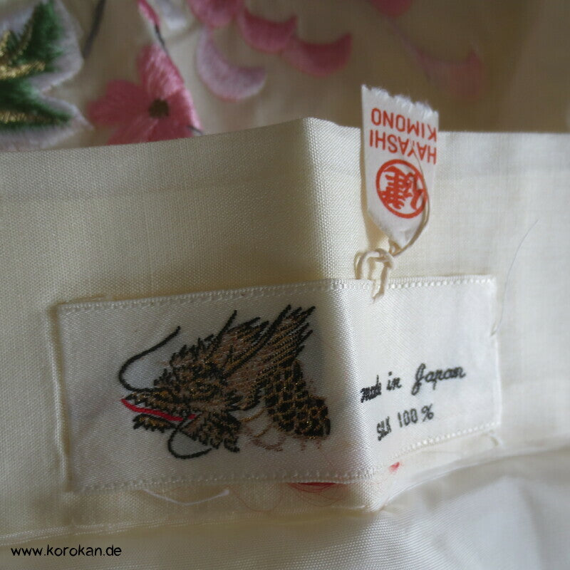 Hayashi Kimono als Juban, Seide, bestickt