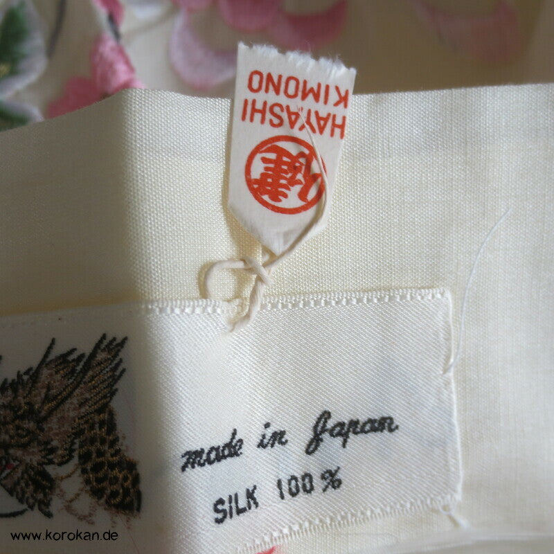 Hayashi Kimono als Juban, Seide, bestickt