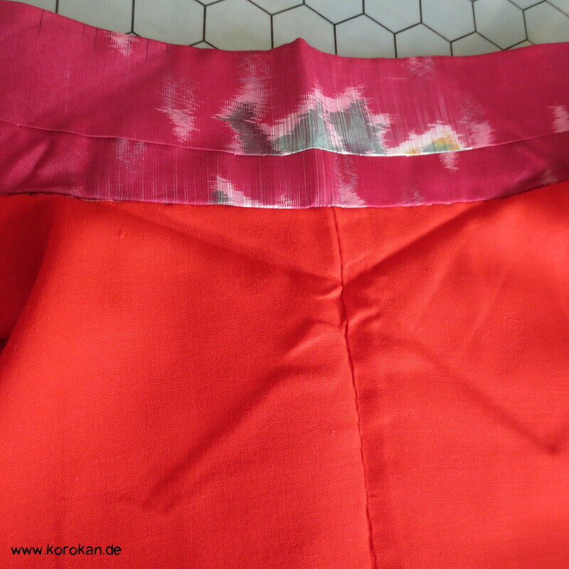 Segelschiffe Meisen Seiden Japan Art Deco moderner Kimono