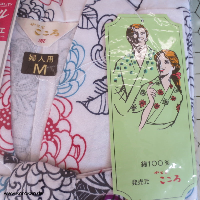 dreifarbig bedruckter Nemaki - Schlaf - Kimono