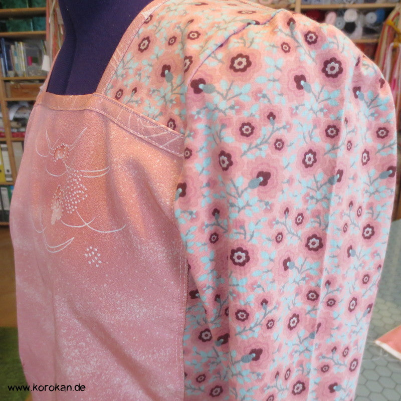 Langarm Shirt, Kombi aus Muster Kimono Seide Panel + Stenzo Jersey