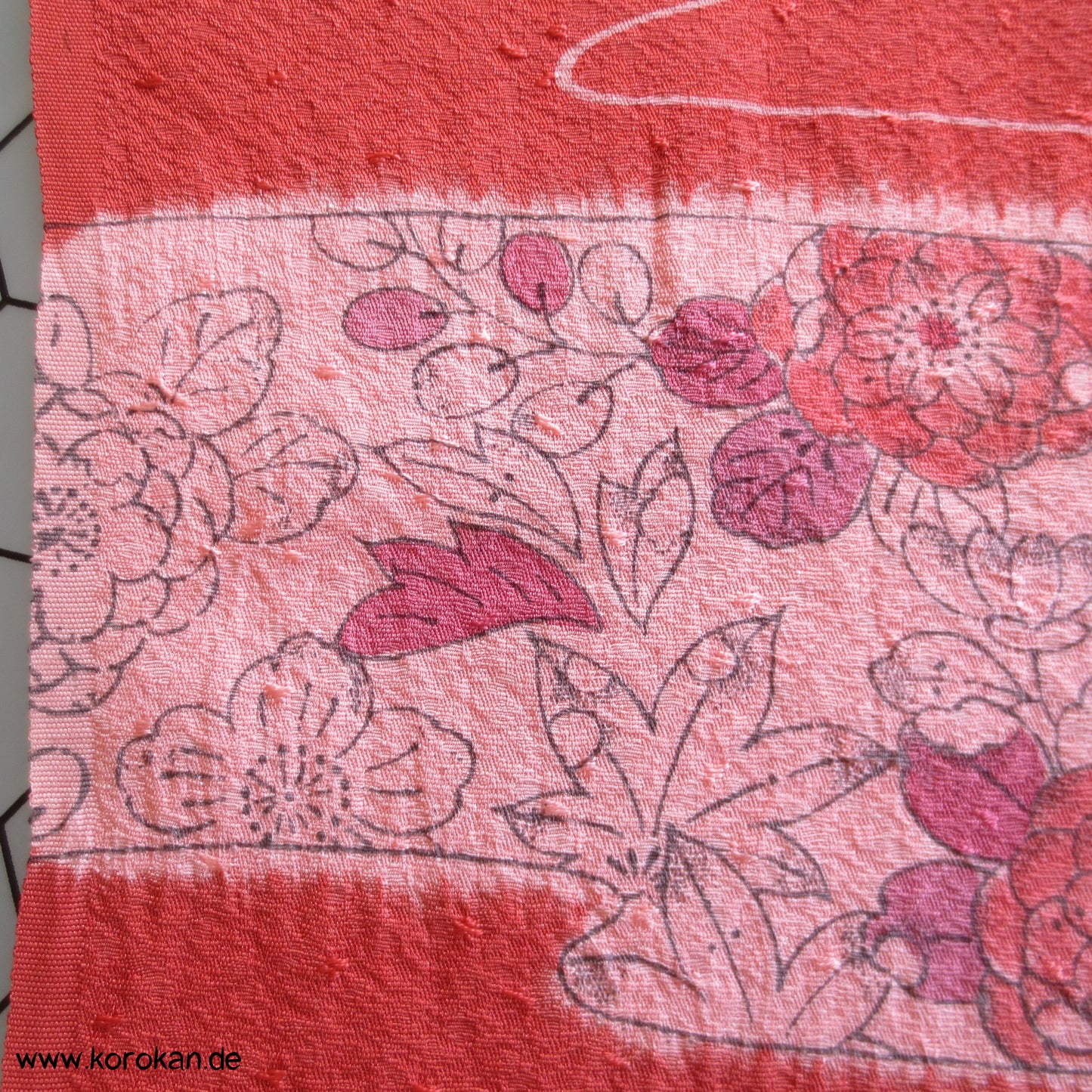 Shibori Wolken kreppige Kimono Seide