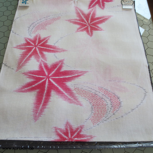 Ahornblatt Druck Kasuri Sommer Kimono Stoff
