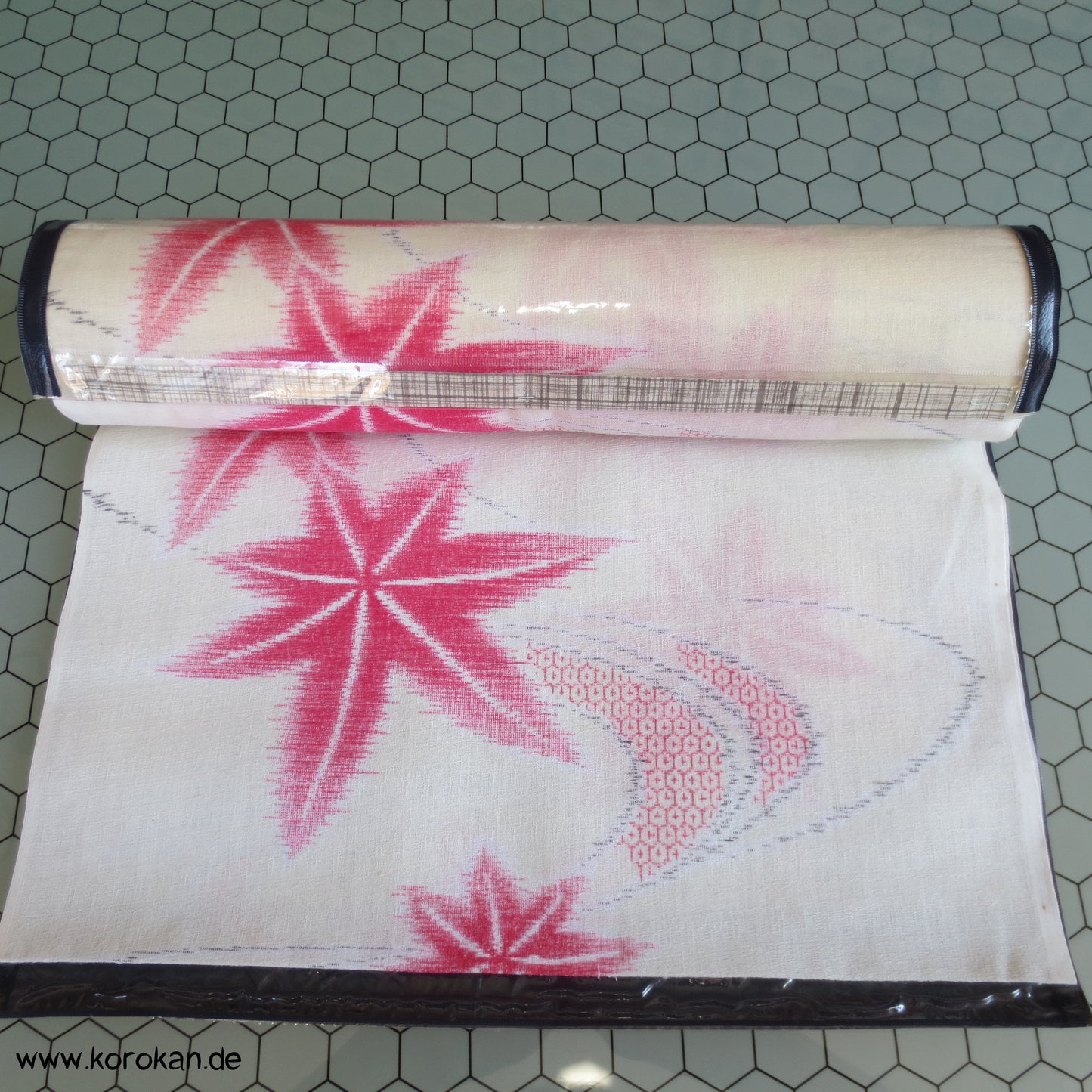 Ahornblatt Druck Kasuri Sommer Kimono Stoff