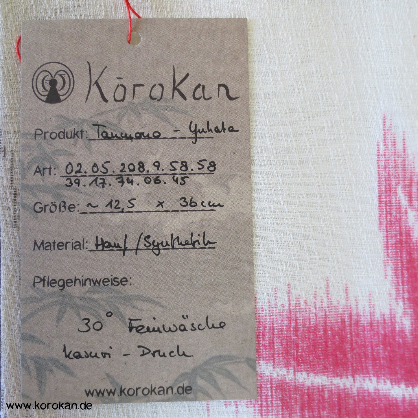 Ahornblatt Druck Kasuri Sommer Kimono Stoff