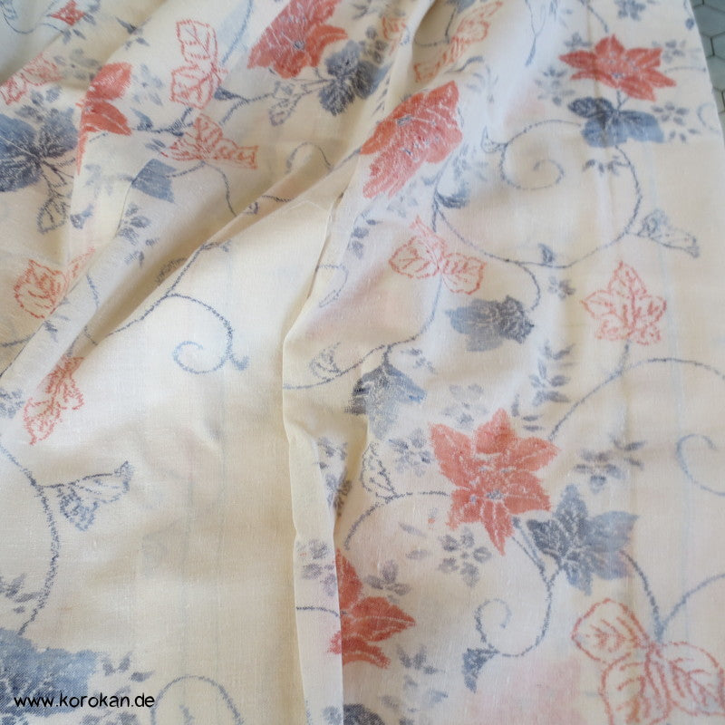'semitransparenter Hitoe - ungefütterter Kimono, Hanf / Seide
