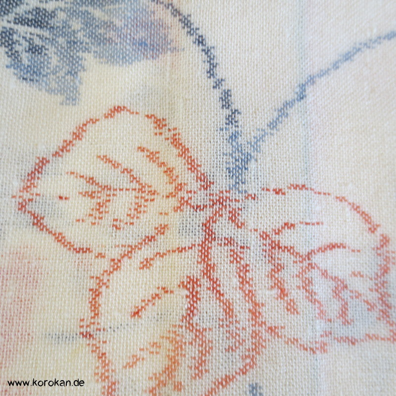 'semitransparenter Hitoe - ungefütterter Kimono, Hanf / Seide