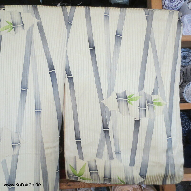 Bambus auf Seidensatinstreifen Komon Kimono