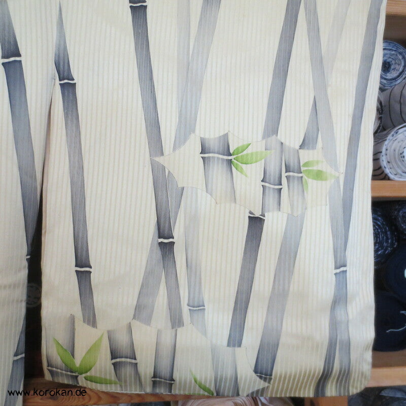 Bambus auf Seidensatinstreifen Komon Kimono