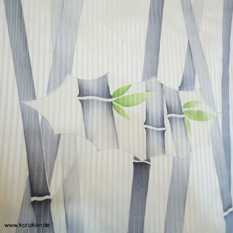 Bambus auf Seidensatinstreifen Komon Kimono
