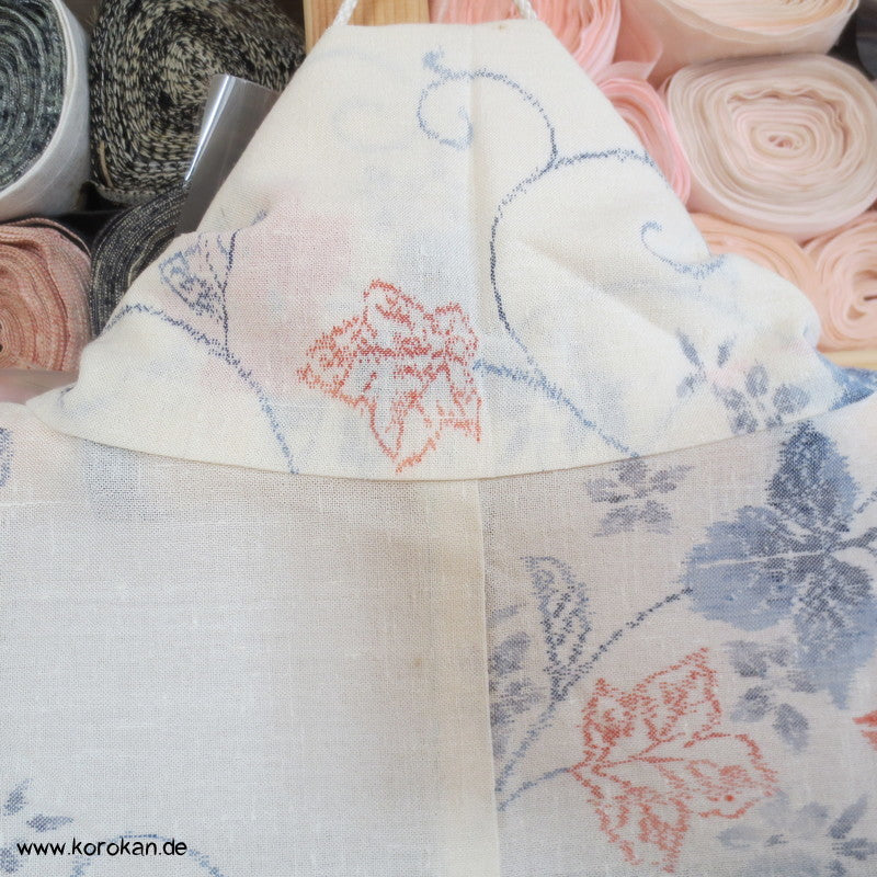 'semitransparenter Hitoe - ungefütterter Kimono, Hanf / Seide
