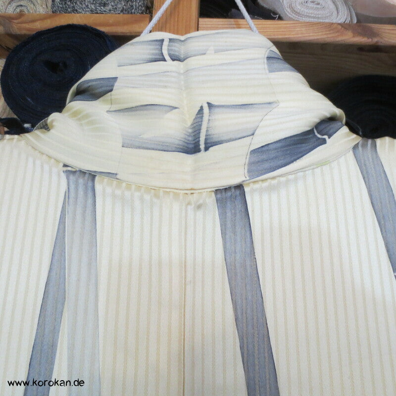 Bambus auf Seidensatinstreifen Komon Kimono