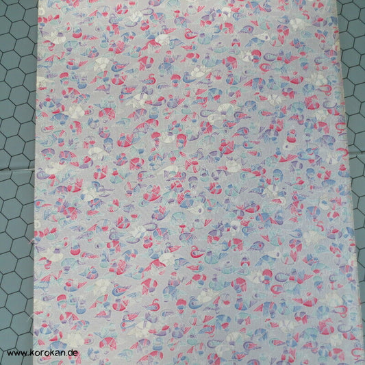 Mandarinenten Kimono Seiden Crepe