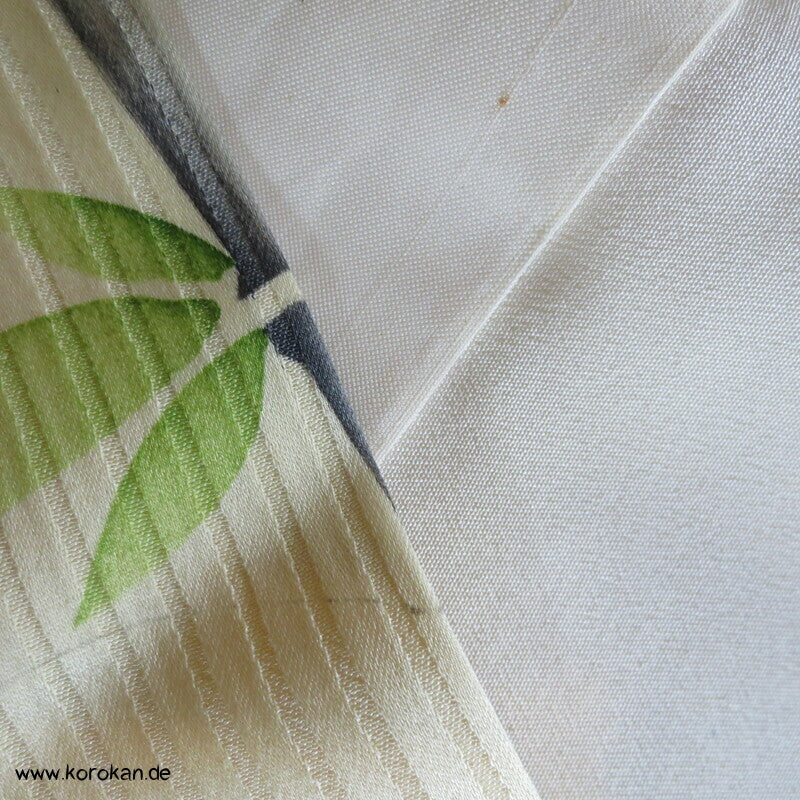 Bambus auf Seidensatinstreifen Komon Kimono