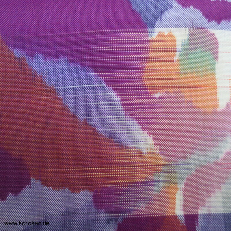 Art Deco Zweige, bunt, wild Meisen Rayon Kunstseiden Kimono
