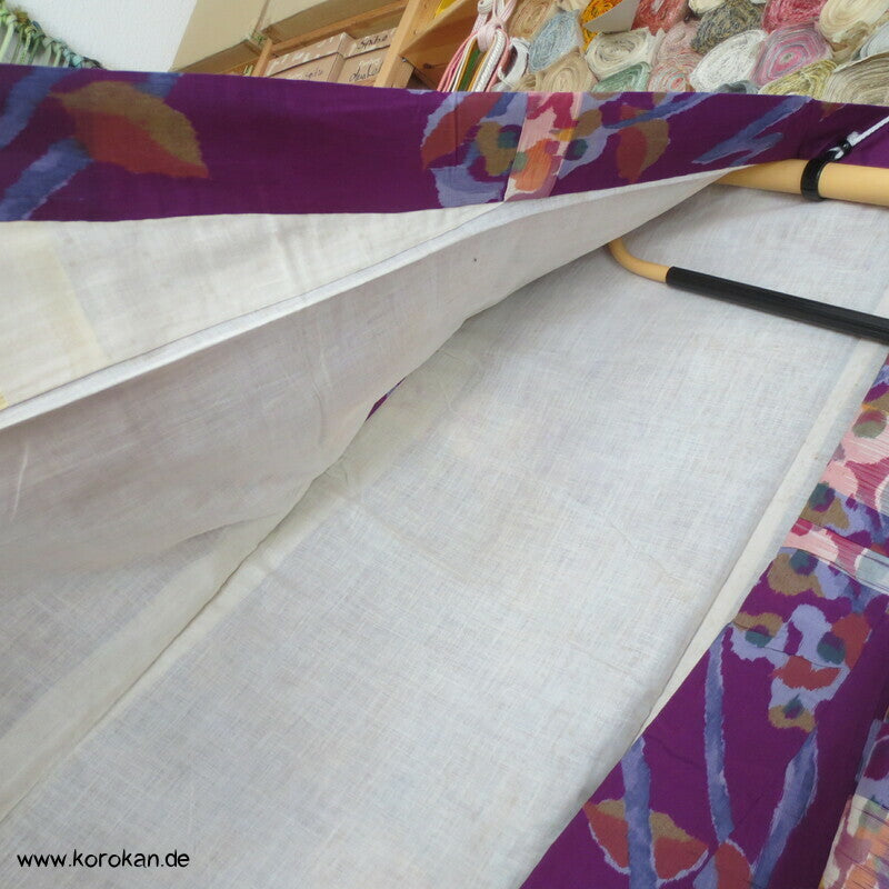 Art Deco Zweige, bunt, wild Meisen Rayon Kunstseiden Kimono