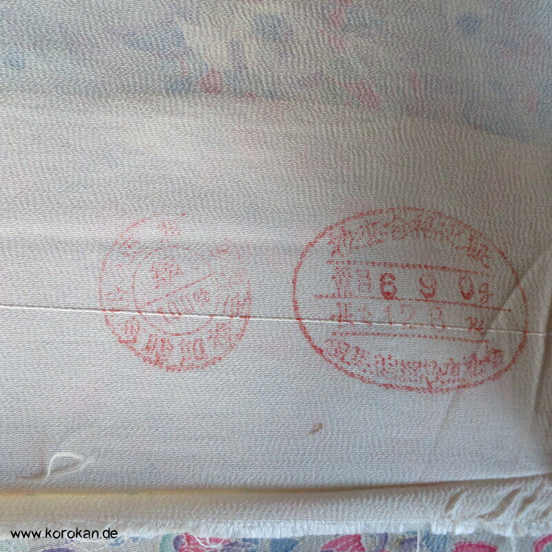 Mandarinenten Kimono Seiden Crepe
